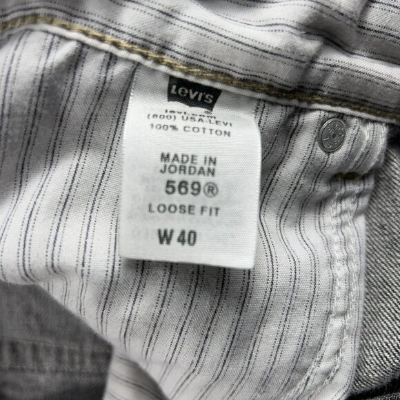 Levi’s 569 Denim Shorts Black Men’s Size 40 x 10 - Picture 6 of 6